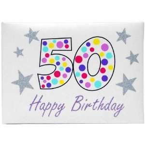  Stars & Spots 50th Happy Birthday Photo Album   6 X 4 