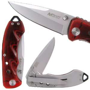   Inch Pakkawood Tactical Folding Knife With Clip