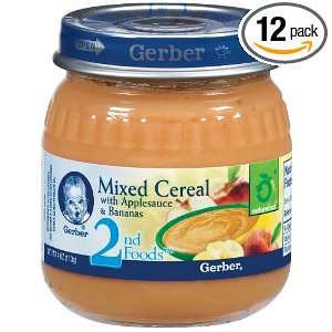 Gerber 2nd Foods Apple, Banana with Mixed Cereal, 4 Ounce Jars (Pack 