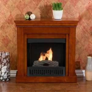 Everson Gel Fuel Fireplace in Classic Mahogany 