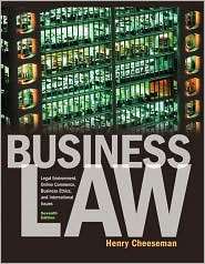 Business Law, (0136085547), Henry R. Cheeseman, Textbooks   Barnes 