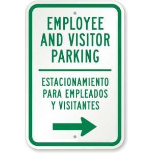   Visitantes (with Right Arrow) Diamond Grade Sign, 18 x 12 Office