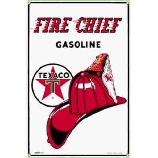  Ande Rooney Texaco Fire Chief Gasoline Porcelain Sign 