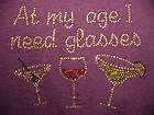 Bling Wine Glasses Therapy Iron On Hot Fix Rhinestone Transfer 