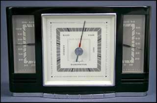 Barometer Fee & Stemwedel Machine Age Art Deco Chrome & tested Black 