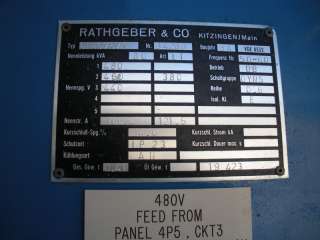 Rathgeber Company & CA Transformador de 80 KVA