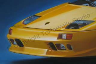 Lamborghini Diablo Roadster 1996   Canvas Oil Painting  