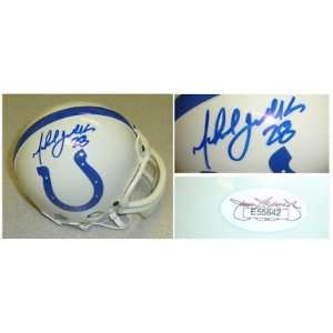 Signed Marshall Faulk Mini Helmet   Indy Colts JSA COA   Autographed 