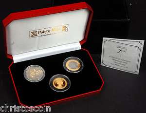   Meridian 3 Coin Gold/Titanium Millennium Set w/COA   .7891 AGW  