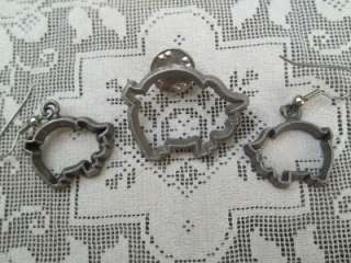  Pierced Style Earrings. Signed 1995 Ann Clarke Ltd Mendon, VT 