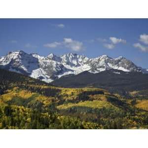 Sneffels Range with Fall Colors, Near Ouray, Colorado, United States 