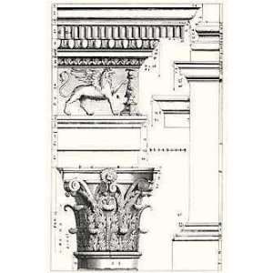 Corinthian Columns B&W Poster Print