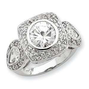  Vintage Style Round CZ Ring in Sterling Silver Jewelry