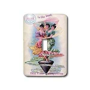 Florene Vintage   3 Pretty Ladies For Flour Ad   Light Switch Covers 