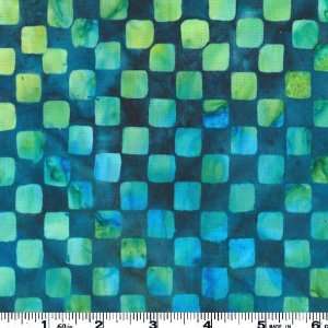  44 Wide Elementals Artisan Batiks Checks Lake Fabric By 