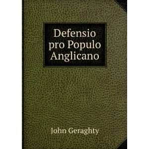  Defensio pro Populo Anglicano John Geraghty Books