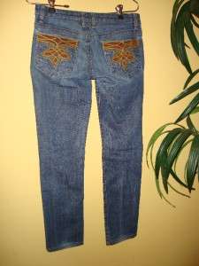 Womens David Bitton Buffalo Denim Blue Jeans Skinny Size 26  