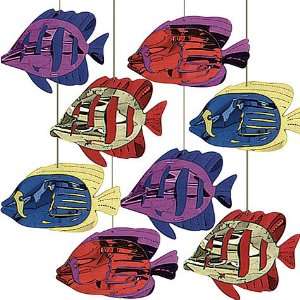  3D Hanging Tropical Foil Fish 8ct Toys & Games