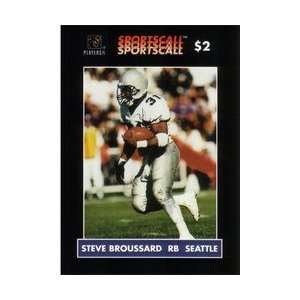  Collectible Phone Card $2. Steve Broussard (RB Seattle 