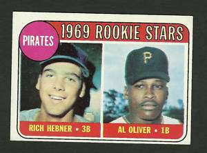 Rich Hebner Al Oliver Pirates 1969 Topps Card #82 RC  
