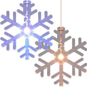   of 2 LED Color Changing Snowflake Window Decorations 