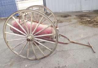   Wagon Wheel Fire Hose Cart Original 1900s Virginia City Nevada  