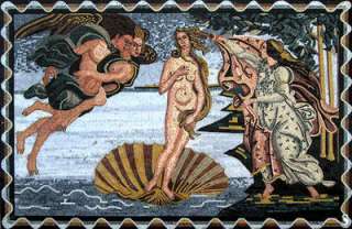 The Birth of Venus Marble Mosaic Art Stone Mural  