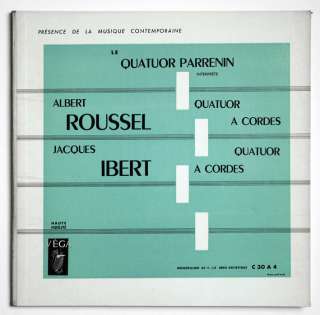 QUATUOR PARRENIN Ibert Roussel french Vega C30A4 LP  