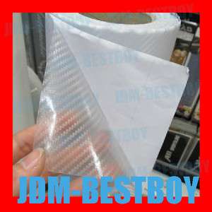 3D CLEAR Carbon Fiber Vinyl Sheet Decal Wrap SAMPLE Transparent OEM 