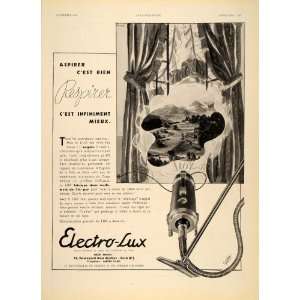  1935 French Ad Electro Lux Vacuum Cleaner Aspirateur 