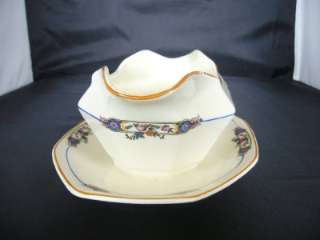Vintage Homer Laughlin Gravy Boat Attached Underplate  