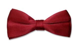  Solid Cranberry DARK RED Color Mens Bow Tie for Tuxedo or Suit  