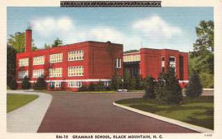 Vintage Postcard Grammar School Black Mountain NC  