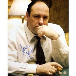 James Gandolfini   Tony Soprano Poker Face   Autographed 