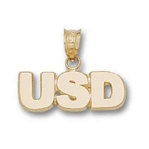    San Diego Toreros Solid 10K Gold USD Pendant
