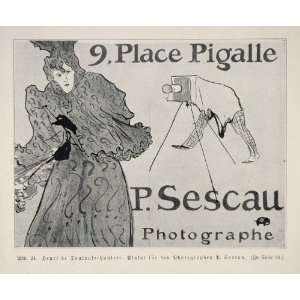   Lautrec Art Nouveau Sescau Exhibit Print   Original Print Home