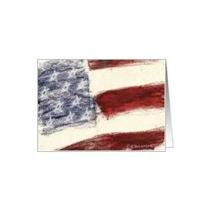 Antique Flag, Veterans Day Troop Support Card Card