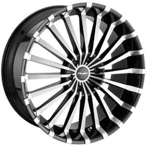 Panther Spline 22x8.5 Machined Black Wheel / Rim 5x120 with a 40mm 