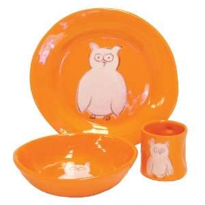  Orange Owl Character Personalized Ceramic Dish Collection 