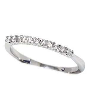  Platinum .25CT Stackable Round Diamond Wedding Ring 