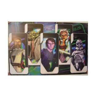  Star Wars The Clone Wars Poster Cast Obi Wan Yoda 
