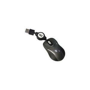  ADESSO IMOUSE S1 Black Wired Optical Mini Retractable Mouse 