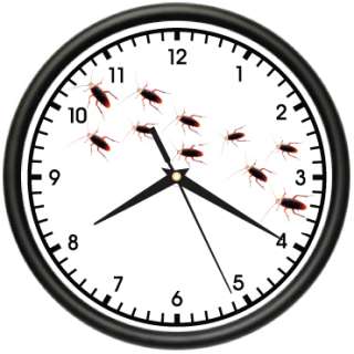 PEST CONTROL Wall Clock bug man exterminator fun gift  