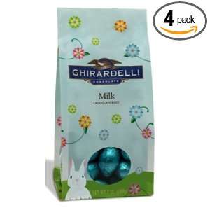 Ghirardelli Chocolate Eggs, Milk Chocolate, 7 Ounce Packages (Pack of 