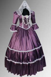 Renaissance or Victorian Style Dress Gown Handmade in Lace, Taffeta 