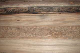 RARE* Antique Victorian Rustic Ornate Wooden Coffin  