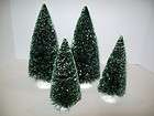 MIB DEPARTMENT 56 VILLAGE FROSTED TOPIARY TREES SET OF 4 items in PAST 