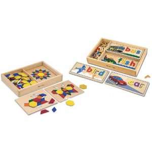  Melissa and Doug See & Spell w/ Pattern Blocks & Boards 