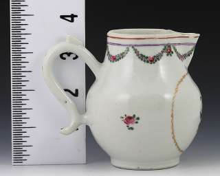 CHINESE EXPORT PORCELAIN HAND PAINTED FLORAL CREAMER  