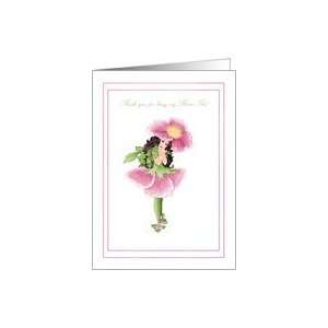 Little Flower Girl Thank You Cards Wedding Attendant Cards Card